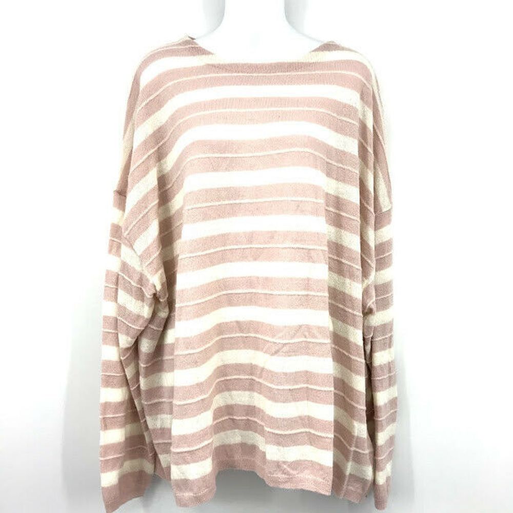 AllSaints Sweater L Cassia Stripe Boat Neck Wool - Picture 7 of 12